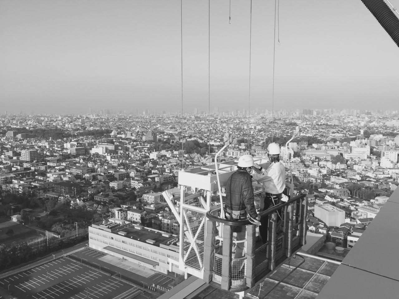 ゴンドラを使った作業